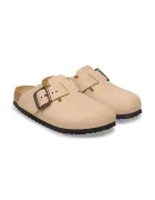 Birkenstock чехли сабо от набук Boston бежови 1031584