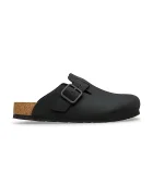 Birkenstock чехли сабо от набук Boston черни 1031585