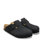 Birkenstock чехли сабо от набук Boston черни 1031585