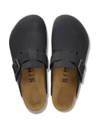 Birkenstock чехли сабо от набук Boston черни 1031585