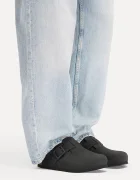 Birkenstock чехли сабо от набук Boston черни 1031585