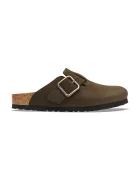 Birkenstock чехли сабо от набук Boston Wire Buckle Nubuck Leather кафяви 1032760