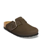 Birkenstock чехли сабо от набук Boston Wire Buckle Nubuck Leather кафяви 1032760