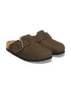 Birkenstock чехли сабо от набук Boston Wire Buckle Nubuck Leather кафяви 1032760