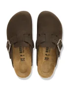 Birkenstock чехли сабо от набук Boston Wire Buckle Nubuck Leather кафяви 1032760