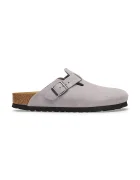 Birkenstock чехли сабо от велур Boston Suede Leather виолетови 1032695