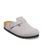 Birkenstock чехли сабо от велур Boston Suede Leather виолетови 1032695