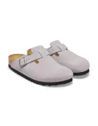 Birkenstock чехли сабо от велур Boston Suede Leather виолетови 1032695
