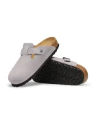 Birkenstock чехли сабо от велур Boston Suede Leather виолетови 1032695