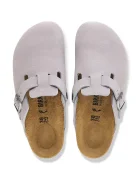 Birkenstock чехли сабо от велур Boston Suede Leather виолетови 1032695