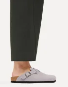 Birkenstock чехли сабо от велур Boston Suede Leather виолетови 1032695
