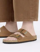 Birkenstock Кожени чехли Arizona в кафяво 1028401