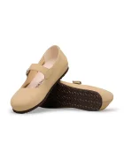 Birkenstock обувки от кожа Santa бежови 1031613