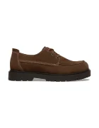 Birkenstock половинки обувки мъжки от велур Highwood Moc Lace Low кафяви 1031885