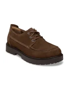 Birkenstock половинки обувки мъжки от велур Highwood Moc Lace Low кафяви 1031885