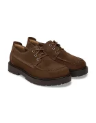 Birkenstock половинки обувки мъжки от велур Highwood Moc Lace Low кафяви 1031885