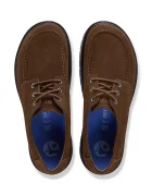 Birkenstock половинки обувки мъжки от велур Highwood Moc Lace Low кафяви 1031885