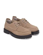 Birkenstock Половинки обувки от велур Highwood Moc Lace Low мъжки в бежово 1031884