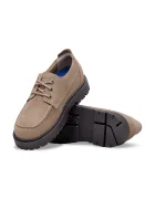 Birkenstock Половинки обувки от велур Highwood Moc Lace Low мъжки в бежово 1031884