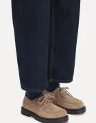 Birkenstock Половинки обувки от велур Highwood Moc Lace Low мъжки в бежово 1031884