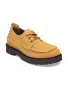 Birkenstock половинки обувки от велур Highwood Moc Lace Suede Leather кафяви 1033193