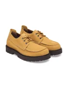 Birkenstock половинки обувки от велур Highwood Moc Lace Suede Leather кафяви 1033193