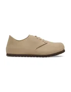 Birkenstock половинки обувки от велур Maine бежови с равна подметка 1031698