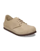 Birkenstock половинки обувки от велур Maine бежови с равна подметка 1031698