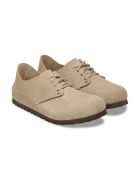 Birkenstock половинки обувки от велур Maine бежови с равна подметка 1031698