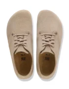 Birkenstock половинки обувки от велур Maine бежови с равна подметка 1031698