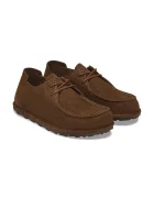 Birkenstock половинки обувки от велур Utti Lace Suede Leather кафяви 1033136