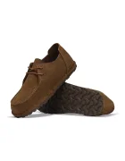 Birkenstock половинки обувки от велур Utti Lace Suede Leather кафяви 1033136