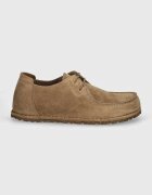 Birkenstock Половинки обувки от велур Utti Lace в бежово 1027274
