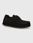 Birkenstock Половинки обувки от велур Utti Lace в черно 1028597