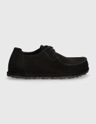 Birkenstock Половинки обувки от велур Utti Lace в черно 1028597