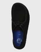 Birkenstock Половинки обувки от велур Utti Lace в черно 1028597