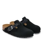 Birkenstock Велурени чехли Boston Braided в черно 1030497