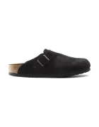 Birkenstock Велурени чехли Boston в черно