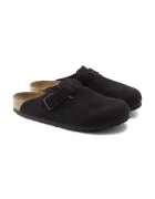 Birkenstock Велурени чехли Boston в черно