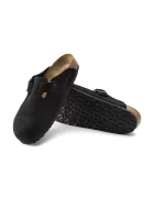 Birkenstock Велурени чехли Boston в черно
