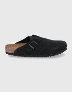 Birkenstock Велурени чехли Boston в черно