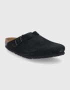 Birkenstock Велурени чехли Boston в черно