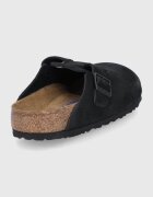 Birkenstock Велурени чехли Boston в черно