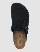 Birkenstock Велурени чехли Boston в черно