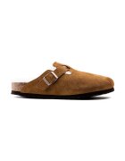Birkenstock Велурени чехли в кафяво