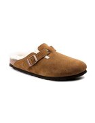 Birkenstock Велурени чехли в кафяво