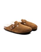 Birkenstock Велурени чехли в кафяво