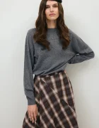 BIZUU пуловер дамски от вълна WOOLY сив WOOLY SZARY