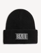 BIZUU шапка beanie дамска от вълна MOYE черна MOYE CZARNY