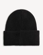 BIZUU шапка beanie дамска от вълна MOYE черна MOYE CZARNY